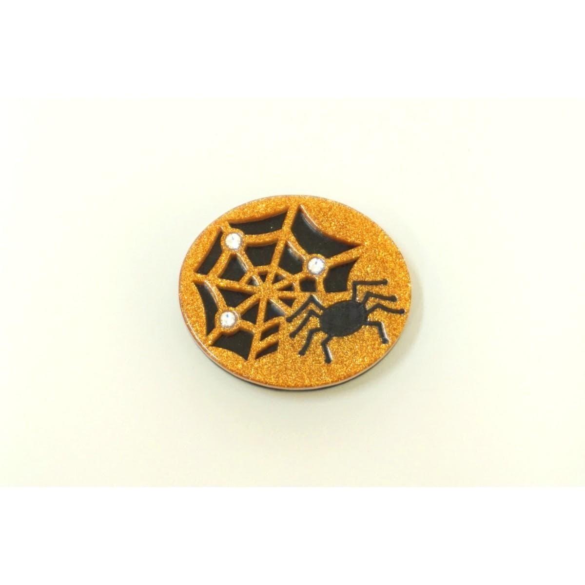【新品】帯留　クモ