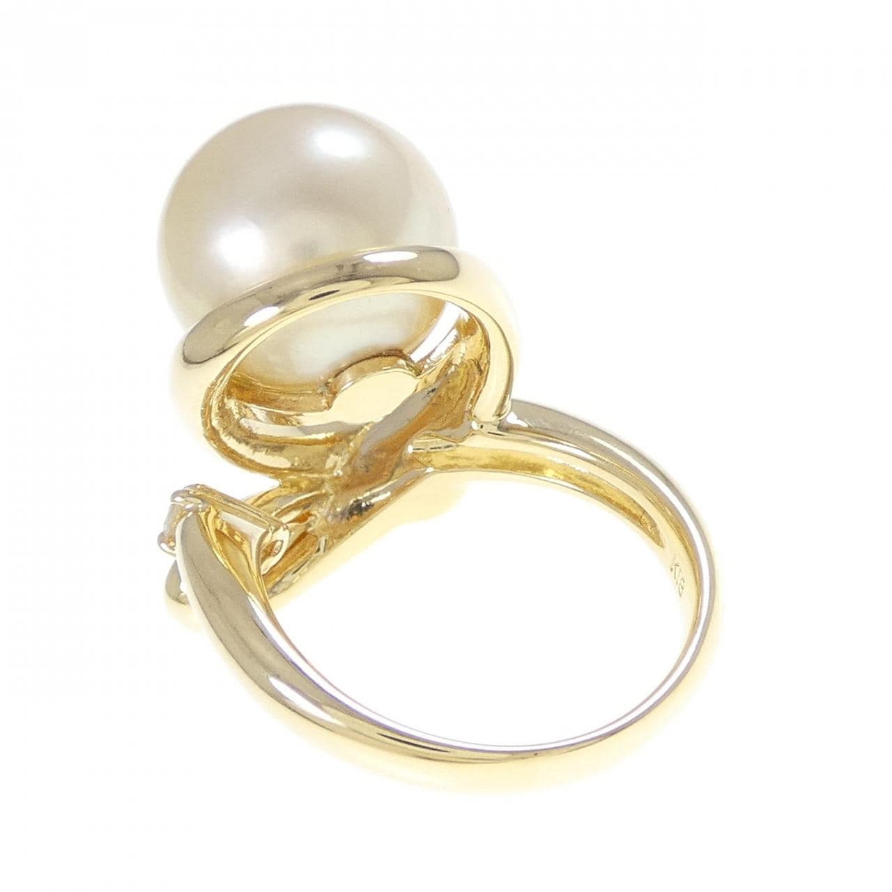 K18YG 白蝶パール リング