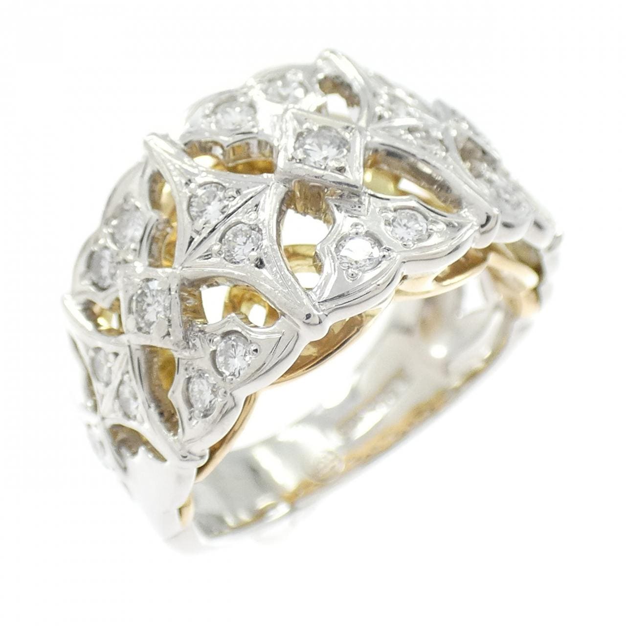 PT900/K18YG ダイヤモンド リング 0.40CT