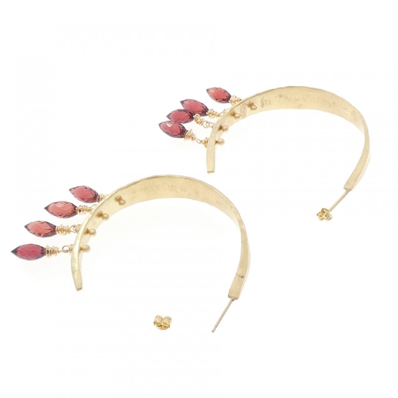 14KYG/585YG ガーネット ピアス