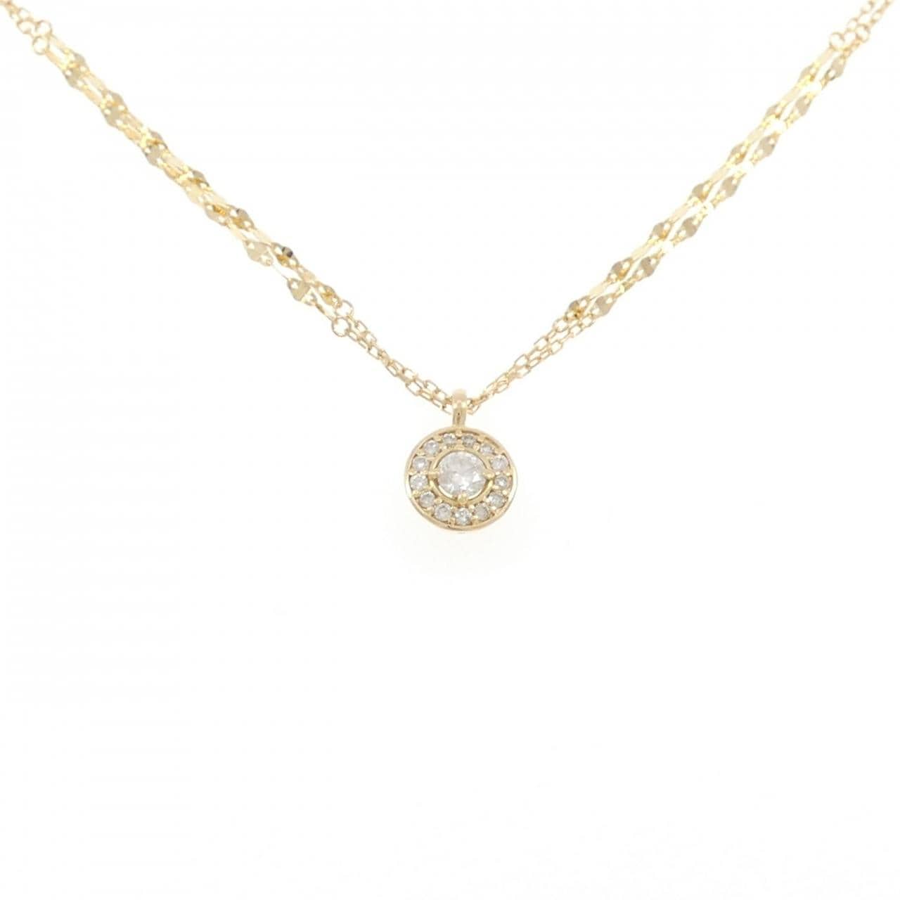 K18YG ダイヤモンド ネックレス 0.14CT