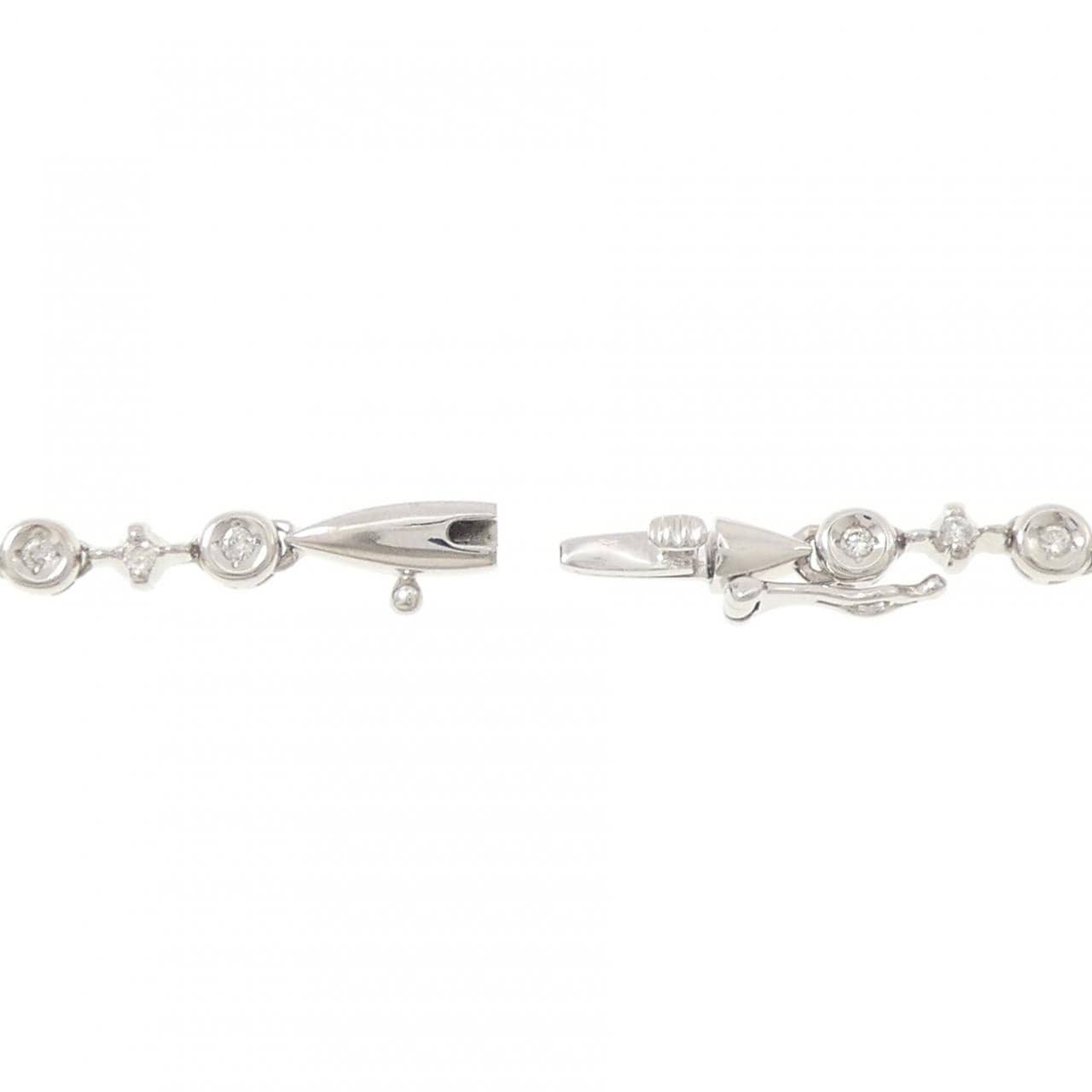 K18WG ダイヤモンド ネックレス 1.30CT