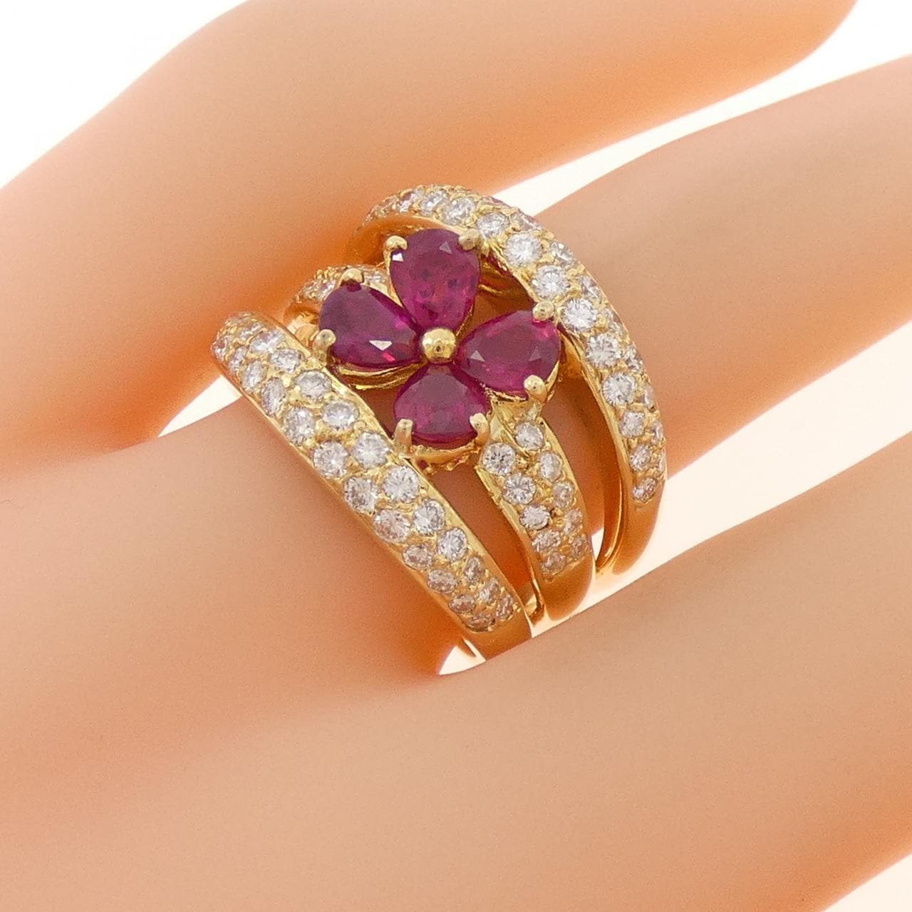 ポンテヴェキオ フラワー リング 1.59CT