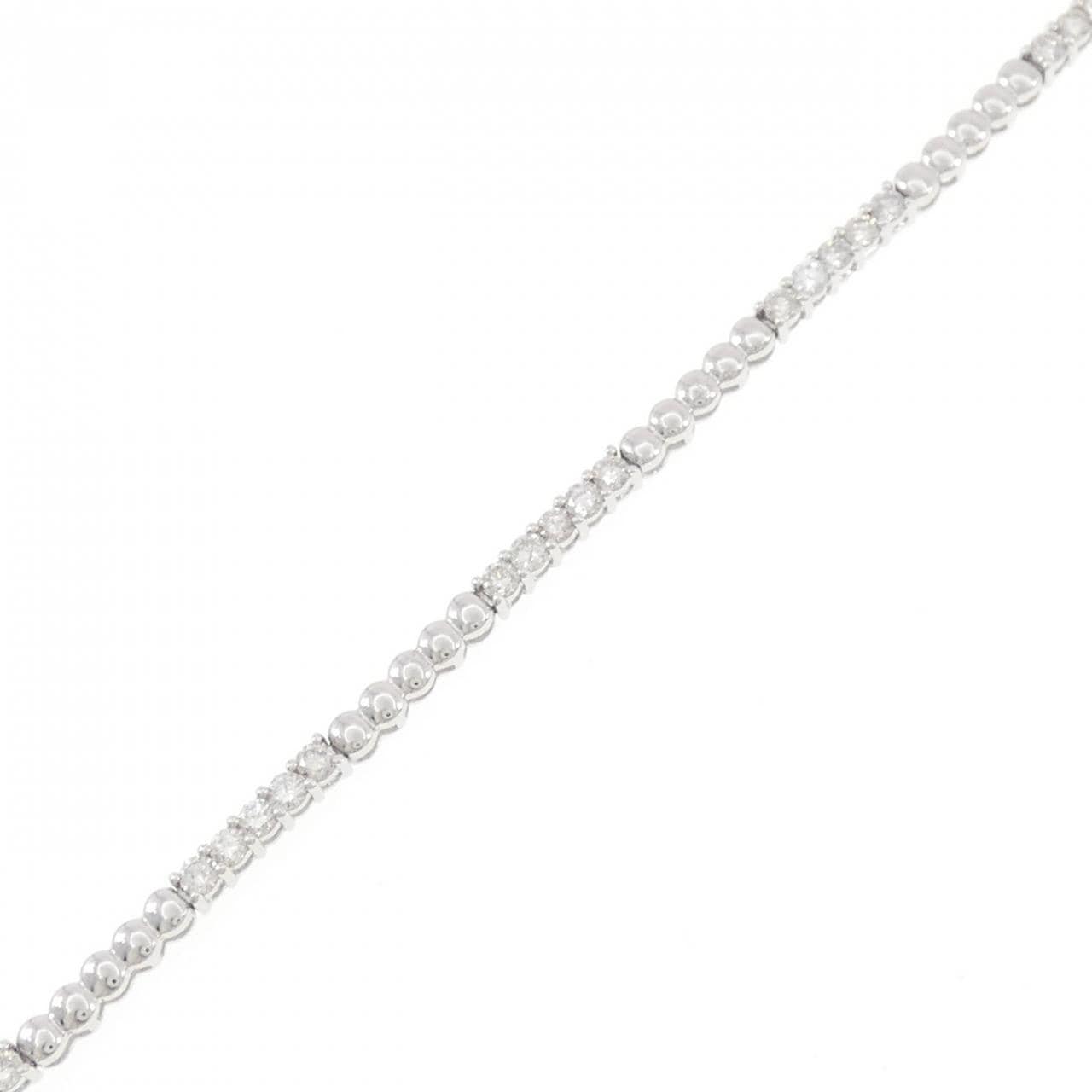 K18WG ダイヤモンド ブレスレット 1.00CT