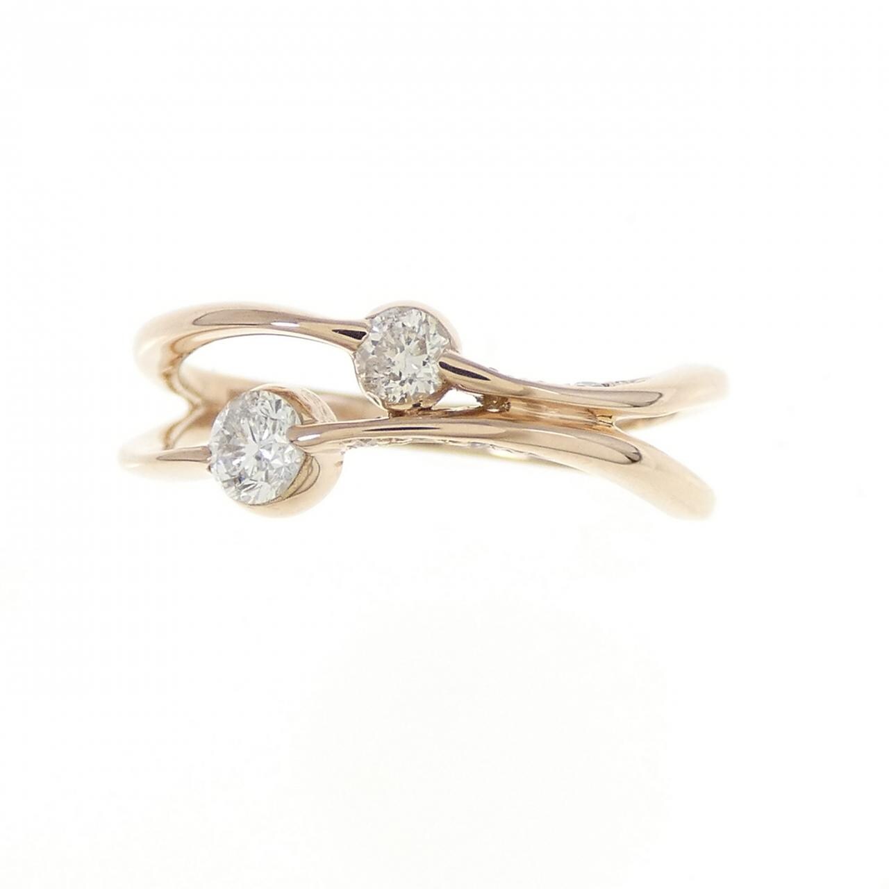K18PG ダイヤモンド リング 0.21CT
