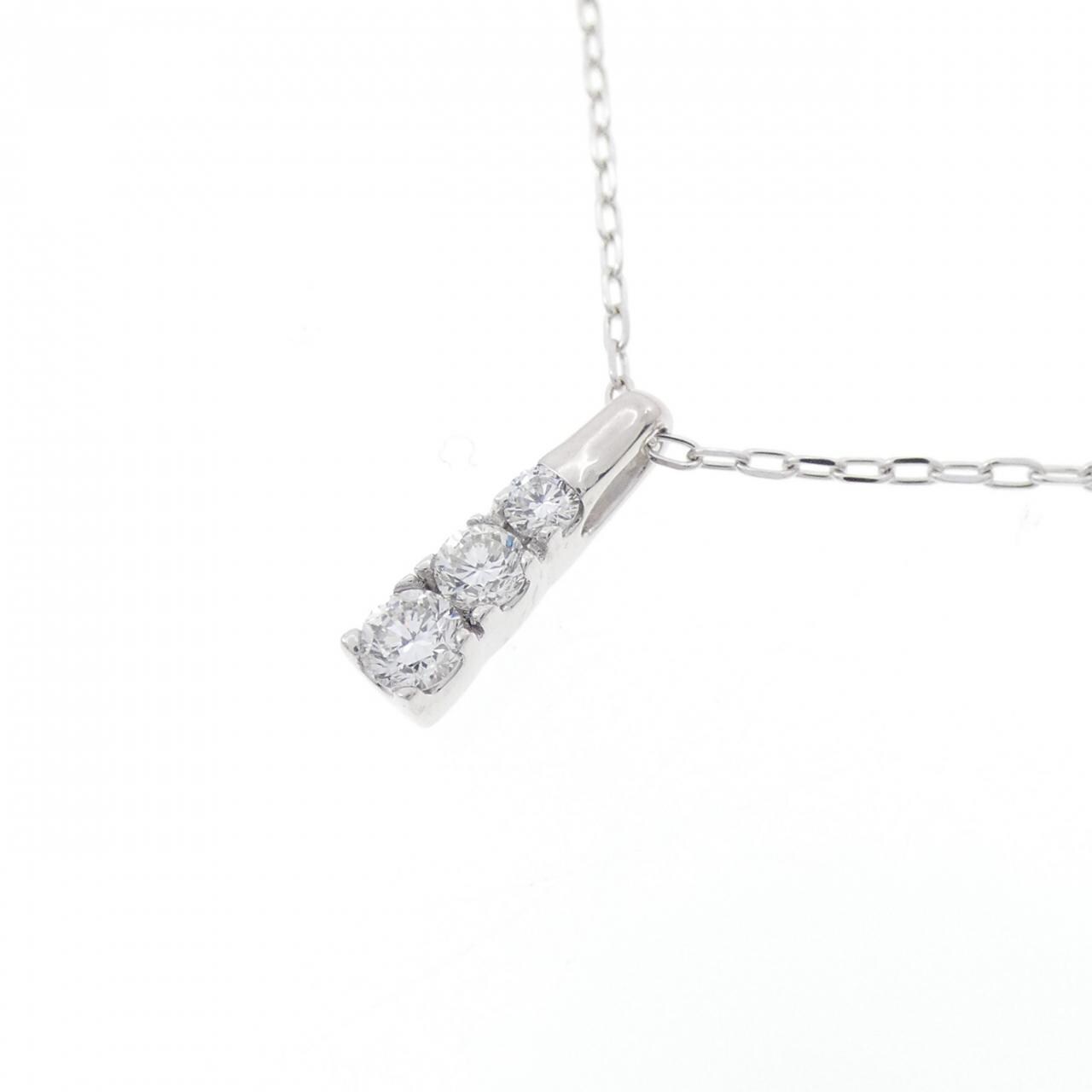 K18WG ダイヤモンド ネックレス 0.20CT