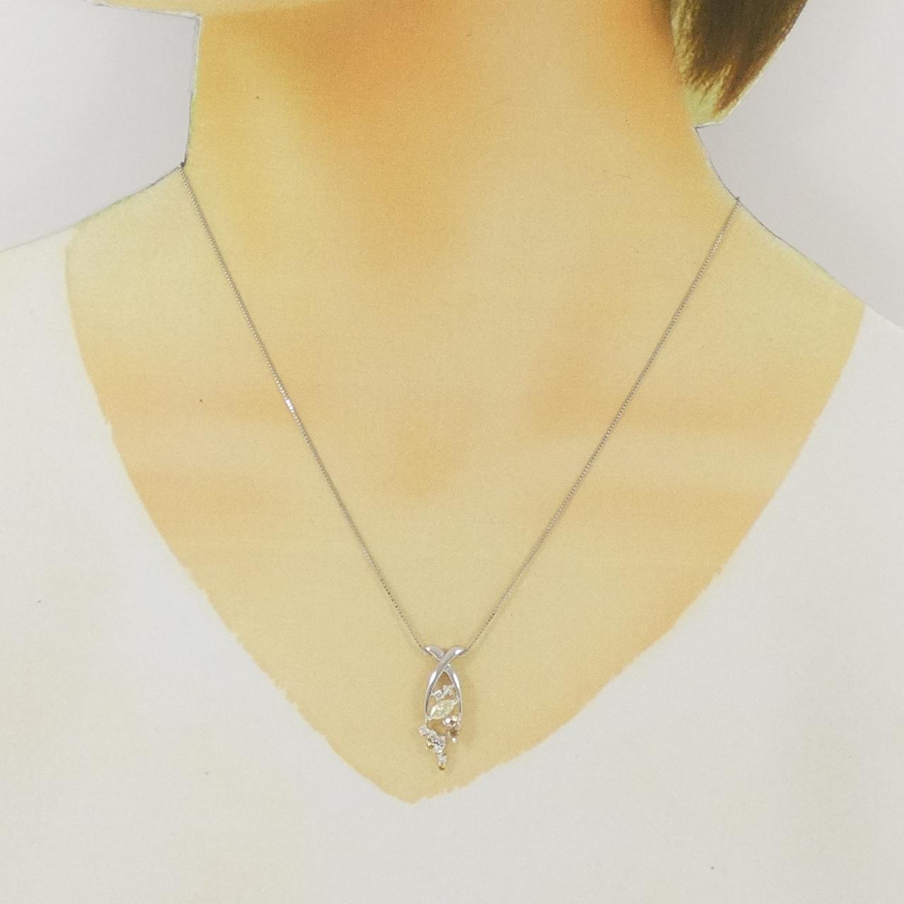 K18WG ダイヤモンド ネックレス 0.631CT