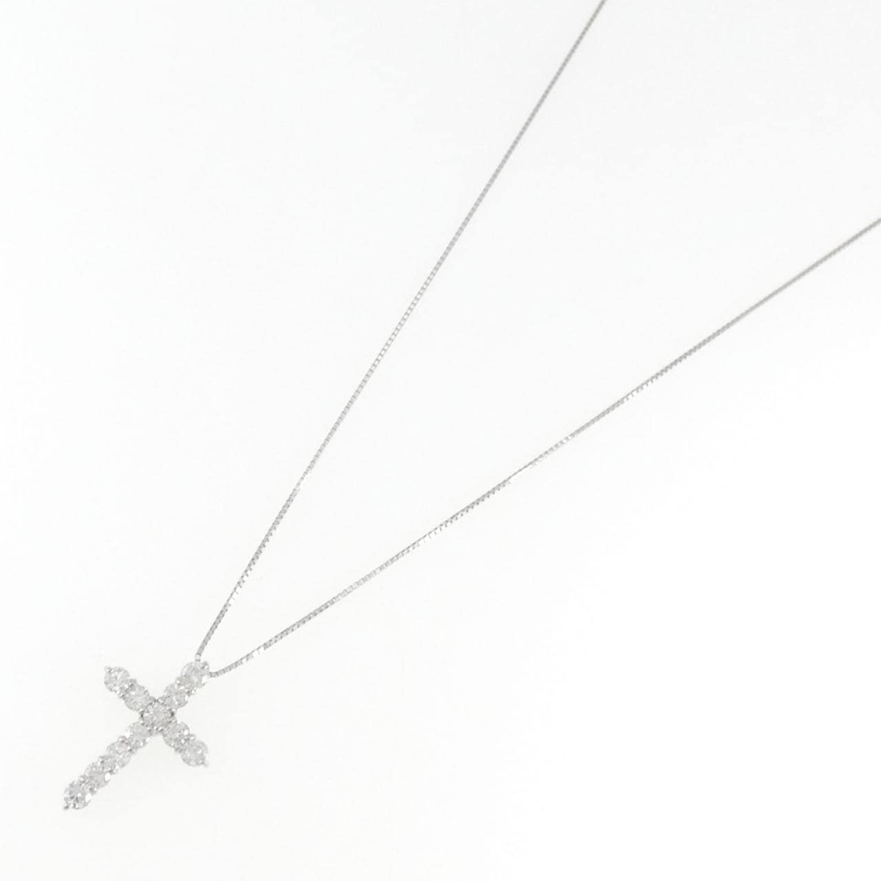 PT900/PT850 クロス ダイヤモンド ネックレス 1.00CT