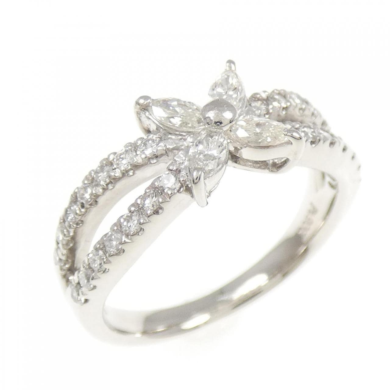 PT900花朵鑽石戒指0.50CT