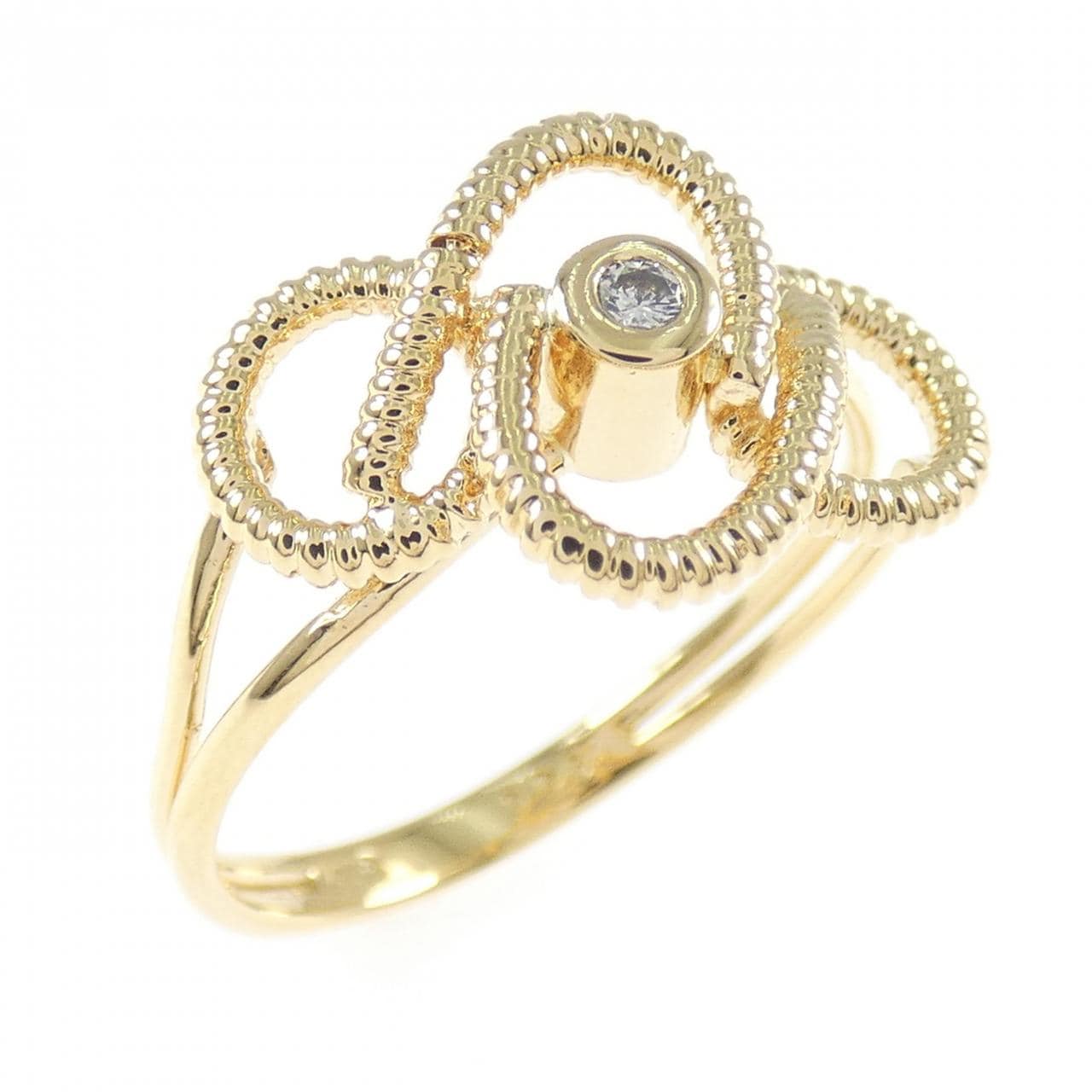 K18YG ダイヤモンド リング 0.03CT