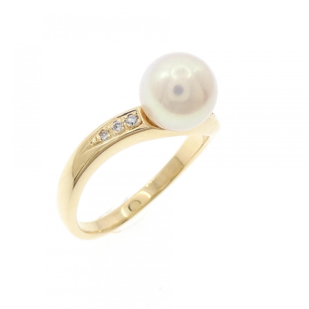 K18YG アコヤパール リング 7.3mm