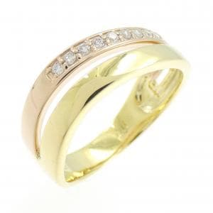 K18YG/K18PG ダイヤモンド リング 0.10CT