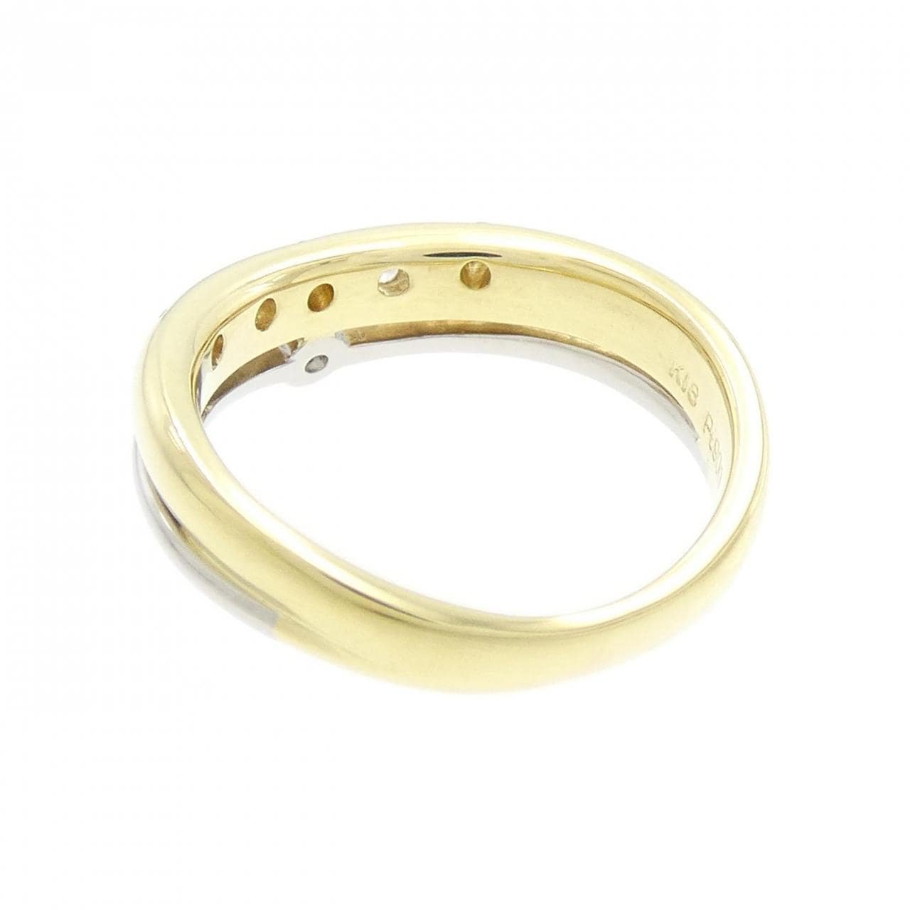 K18YG/PT900 ダイヤモンド リング 0.10CT