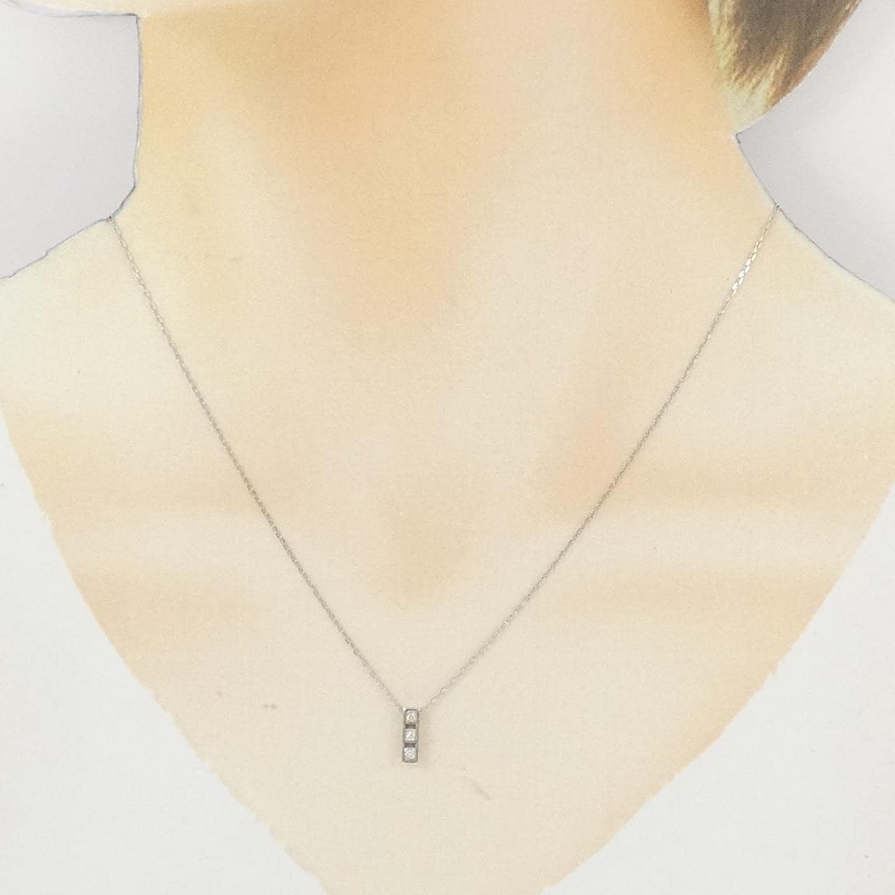 PT900/PT850 ダイヤモンド ネックレス 0.04CT