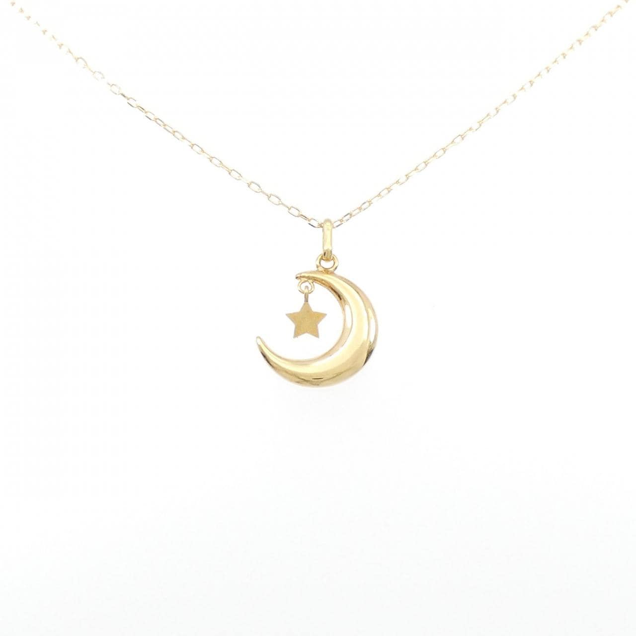 K18YG Moon x Star Necklace