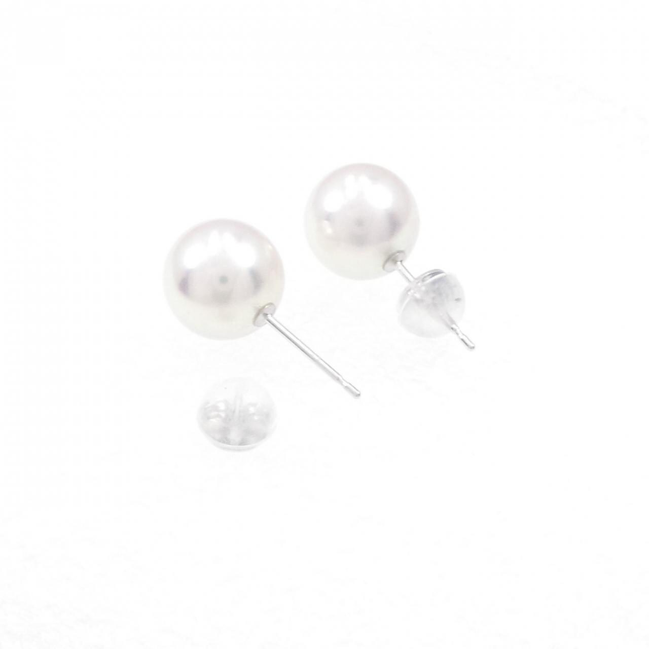 シルバークラスプ/K14WG アコヤパール ネックレス ピアスセット8.5-9mm