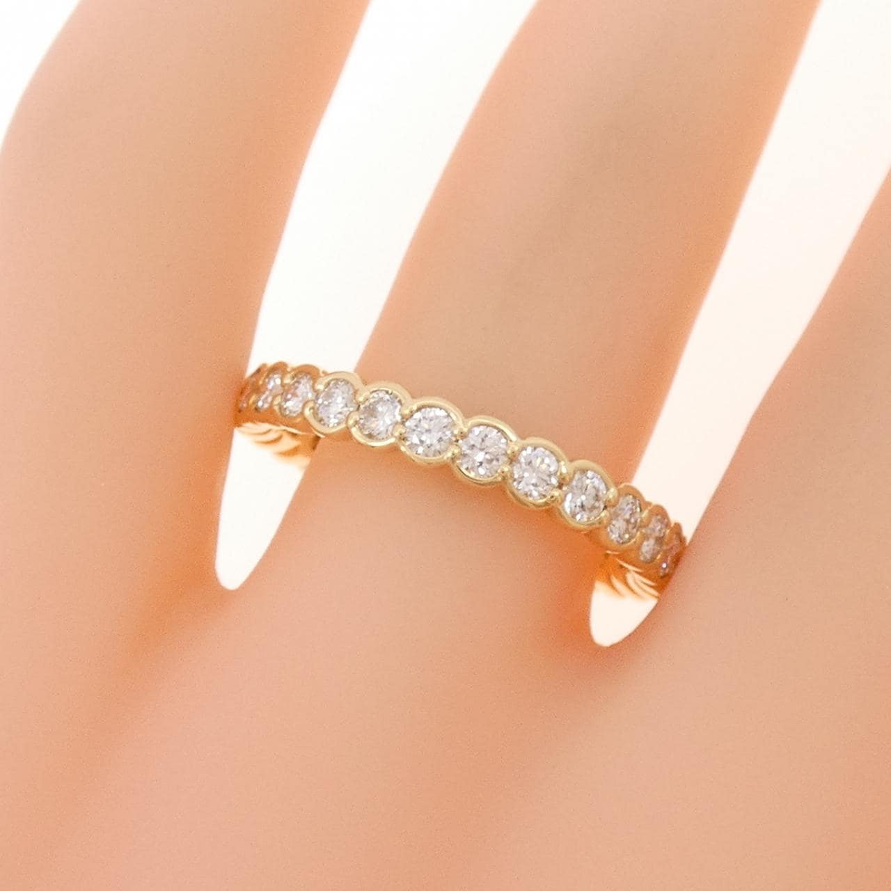 K18YG フルエタニティ ダイヤモンド リング 1.00CT