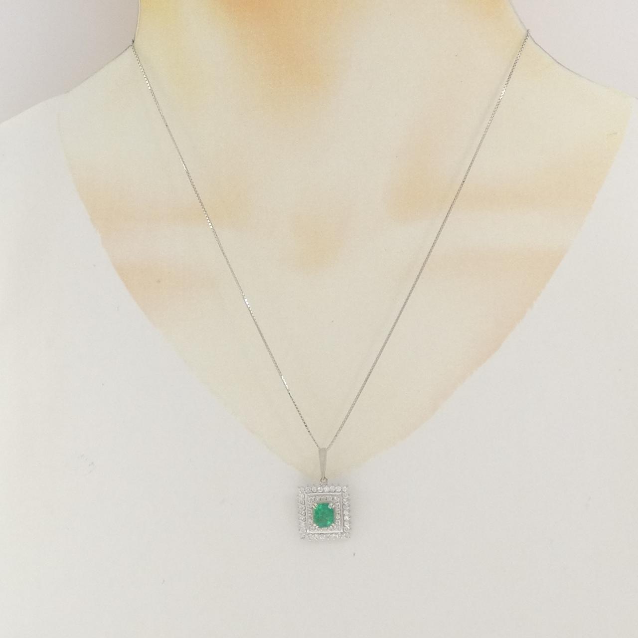 PT900/PT850 エメラルド ネックレス 1.14CT