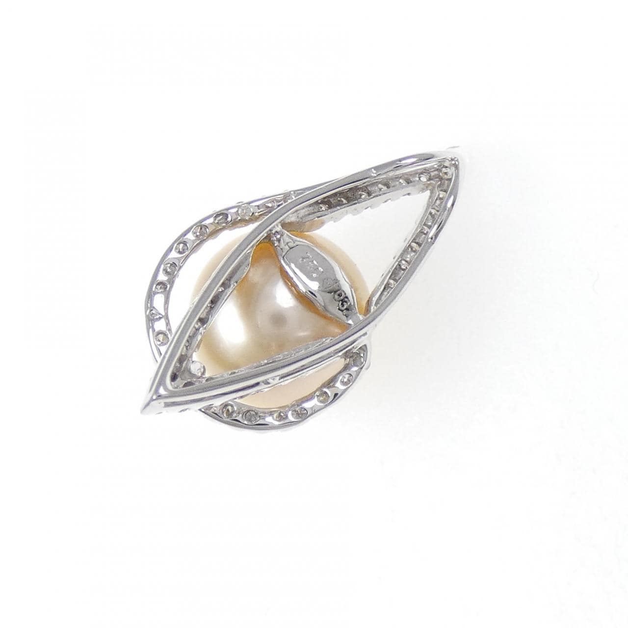 750WG 白蝶パール ペンダント 10.9mm