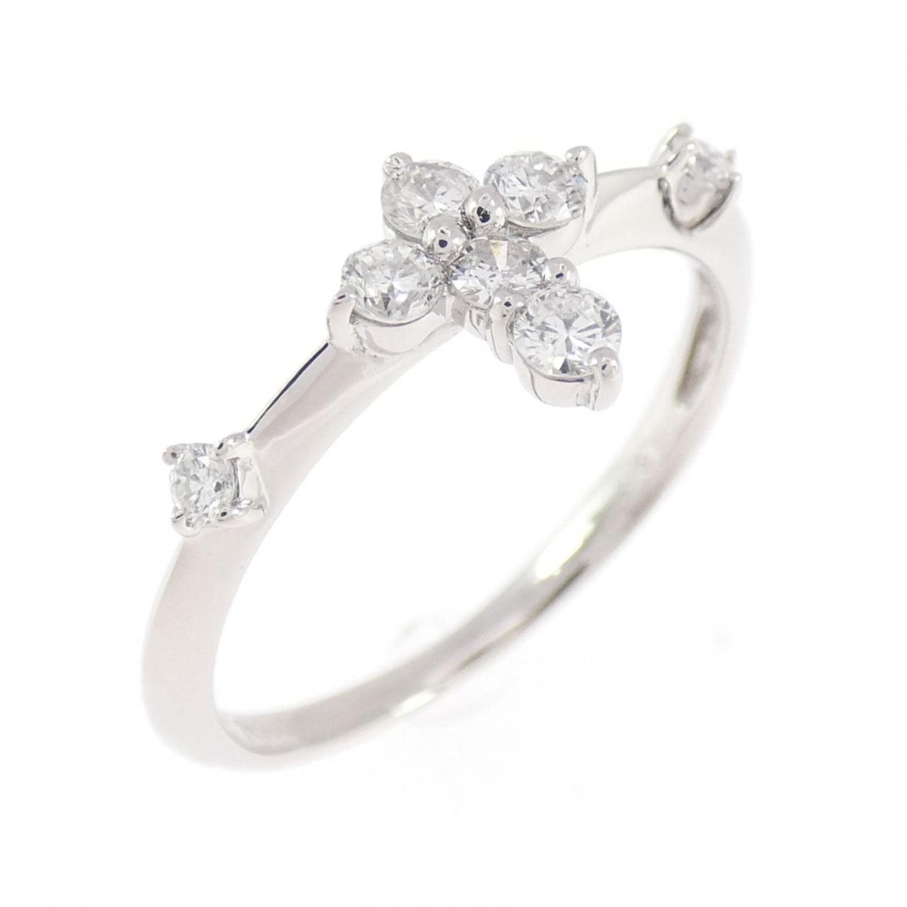 PT900 クロス ダイヤモンド リング 0.30CT