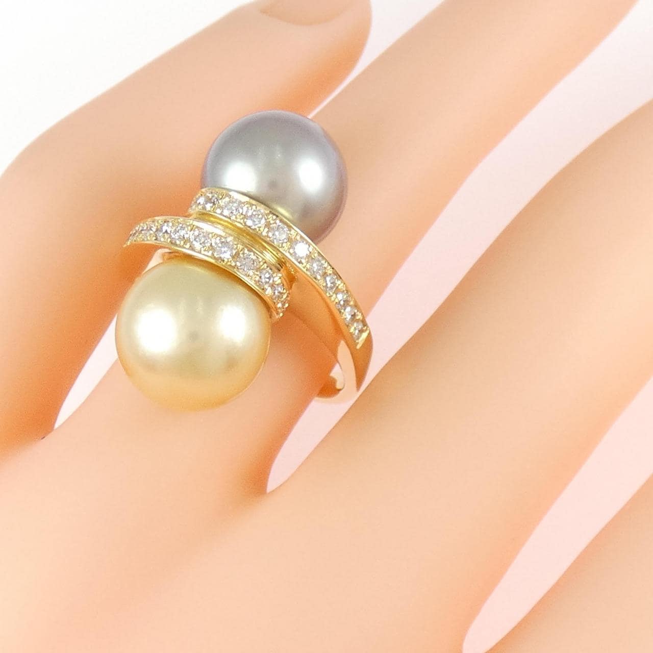 K18YG パール リング