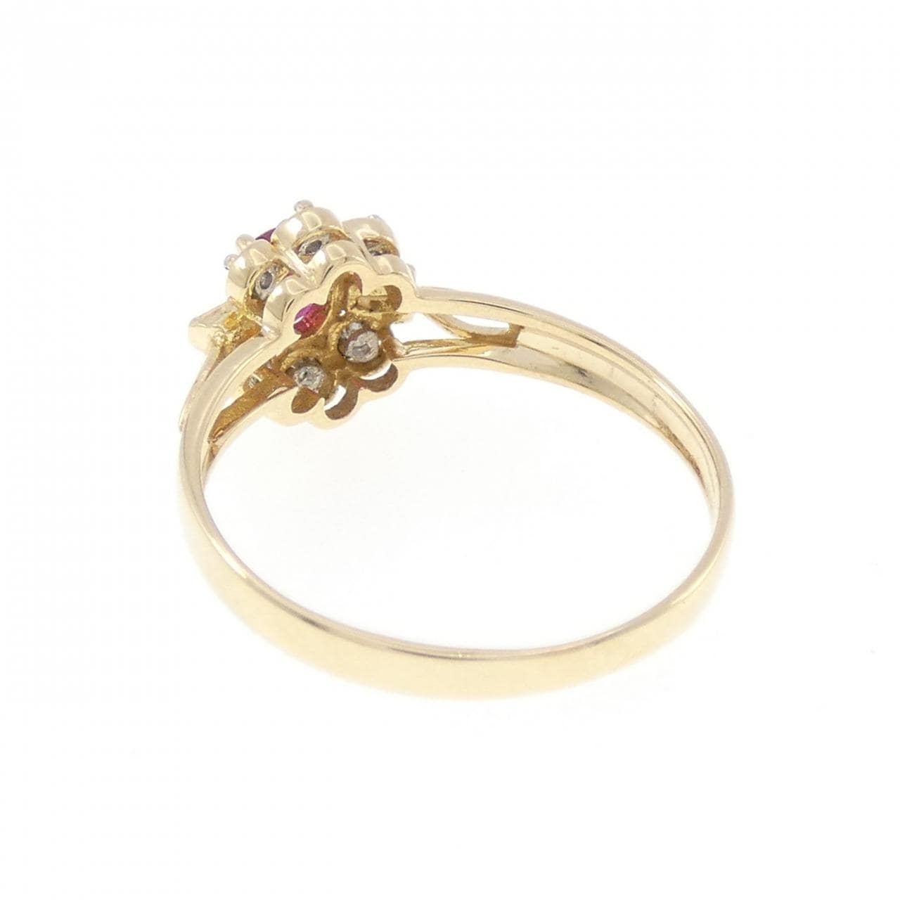 K18YG ルビー リング 0.19CT
