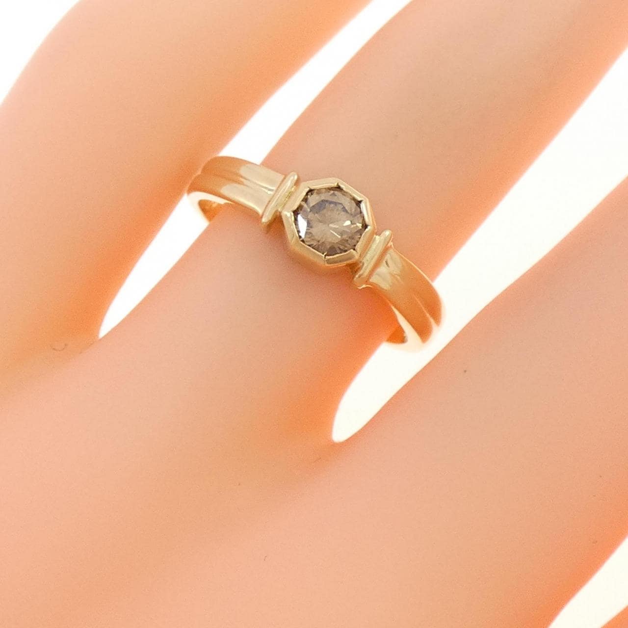 K18YG ダイヤモンド リング 0.32CT