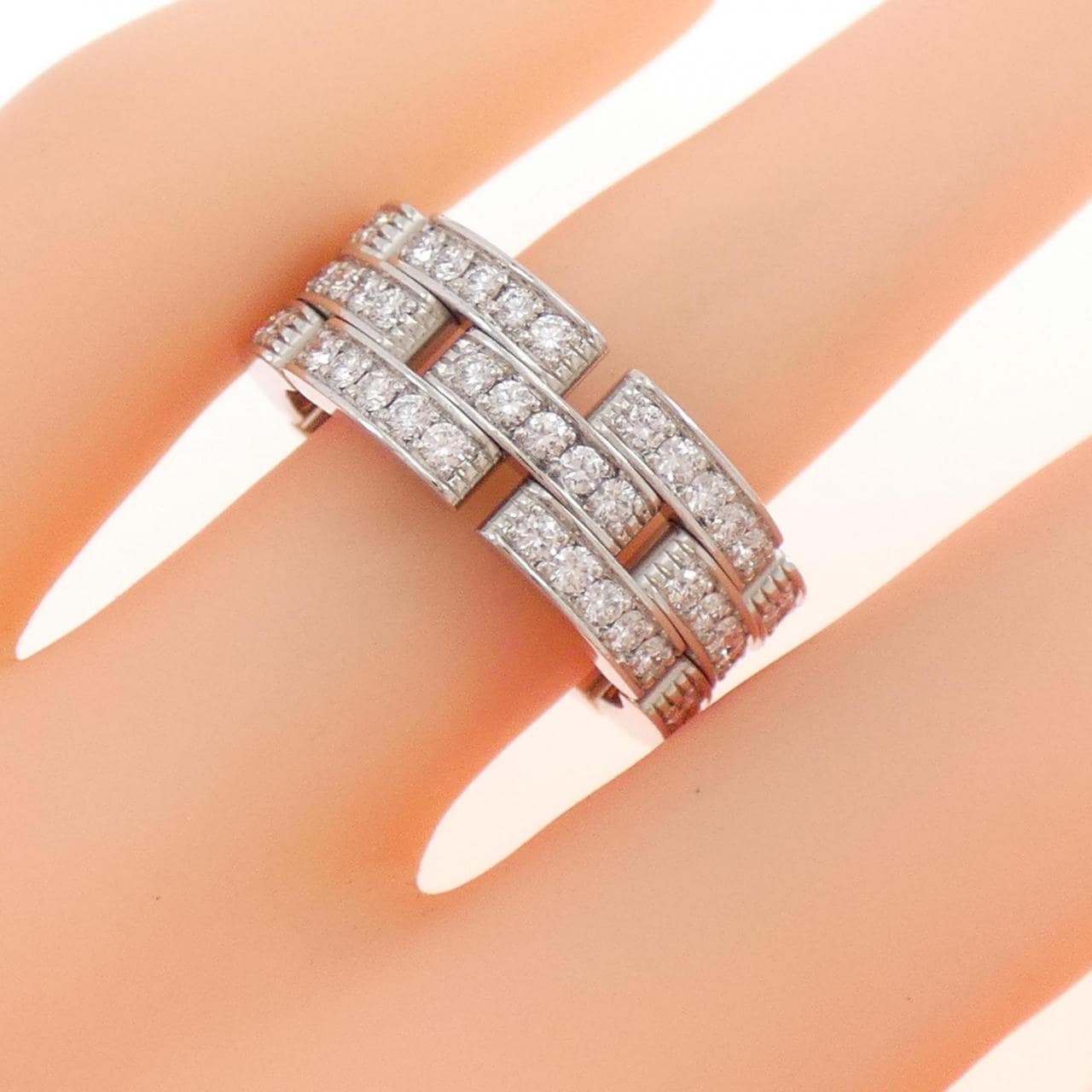 Cartier maillon panthère full diamond ring