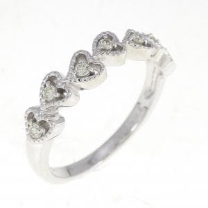 K18WG ハート ダイヤモンド リング 0.10CT