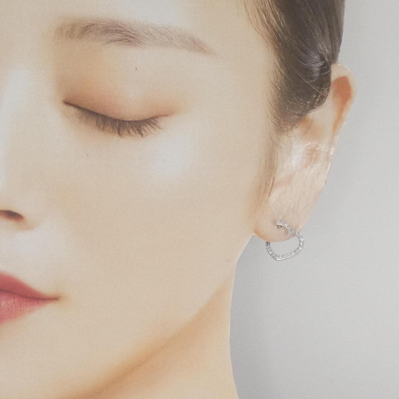 ポンテヴェキオ ハート ダイヤモンド  ピアス 0.48CT