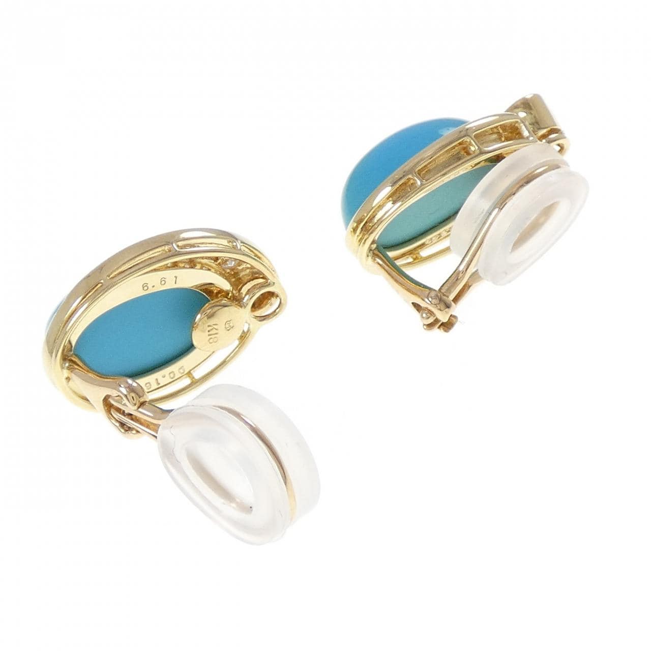 ミキモト ターコイズ イヤリング 13.66CT