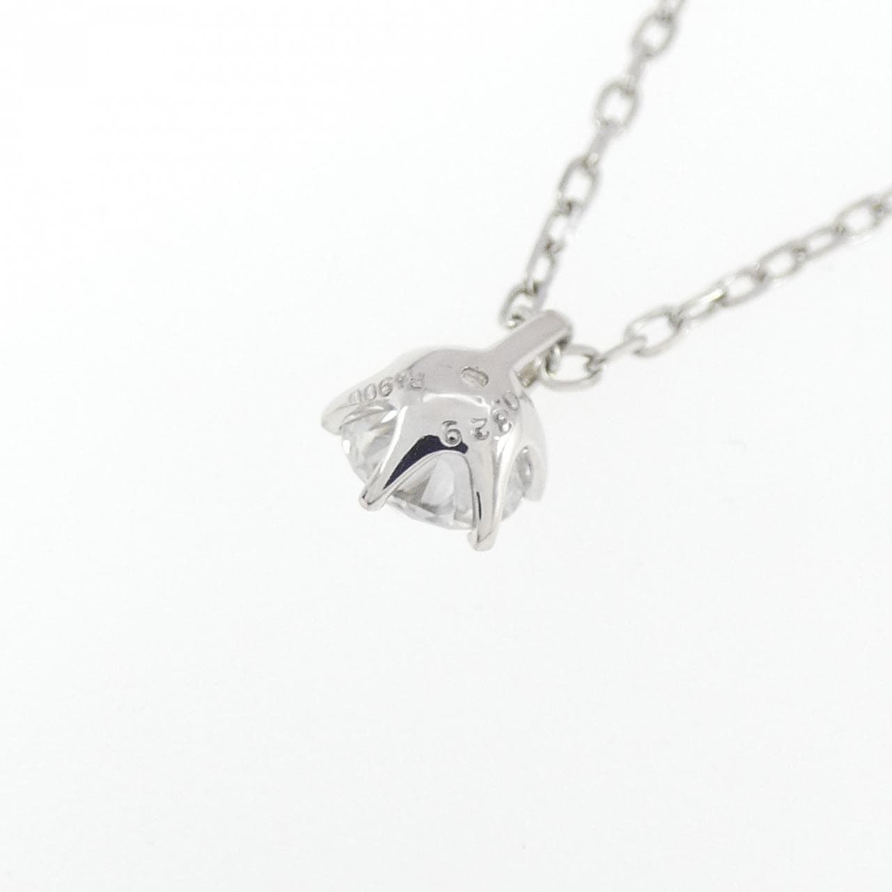 PT900/PT850 ソリティア ダイヤモンド ネックレス 0.329CT