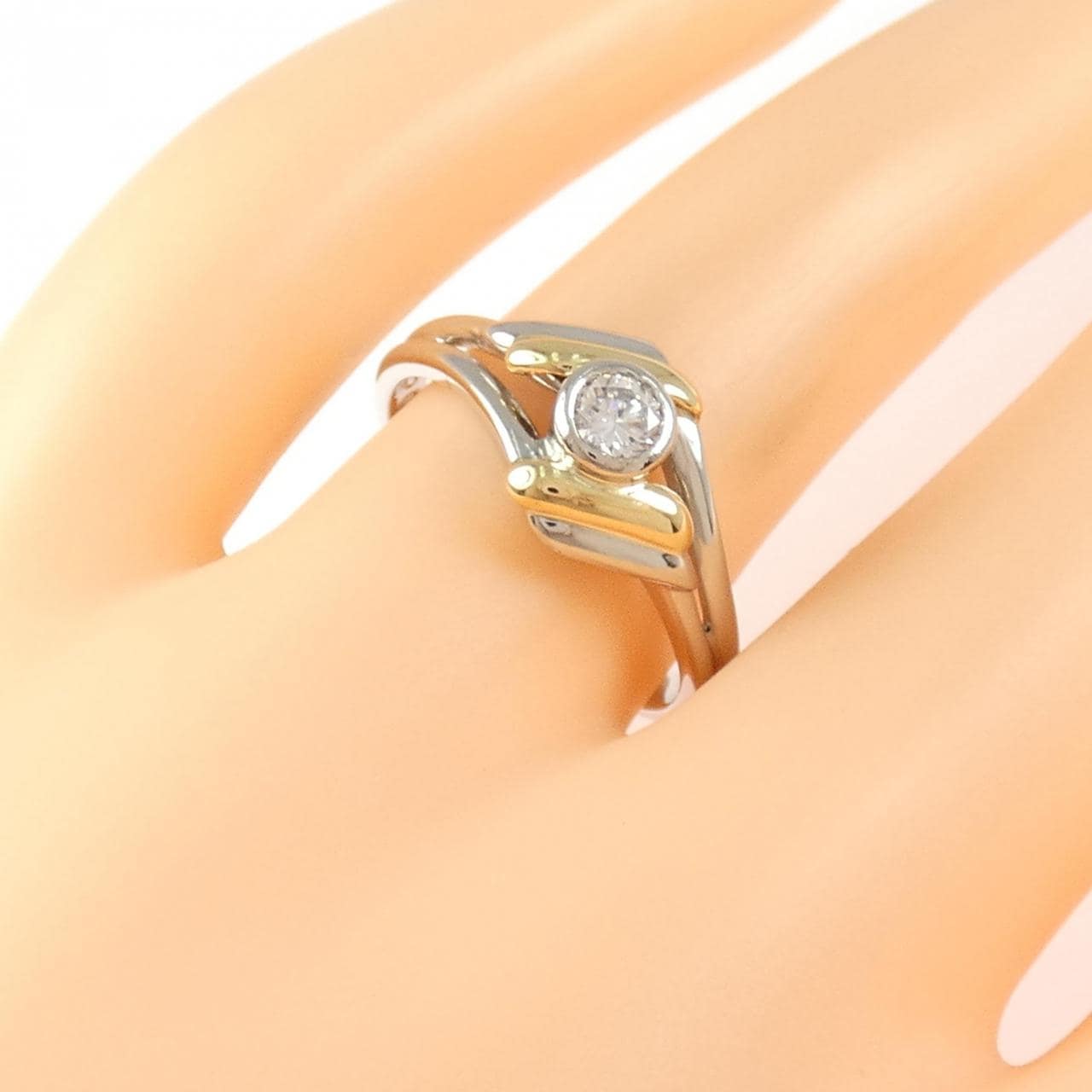PT900/K18YG ダイヤモンド リング 0.20CT