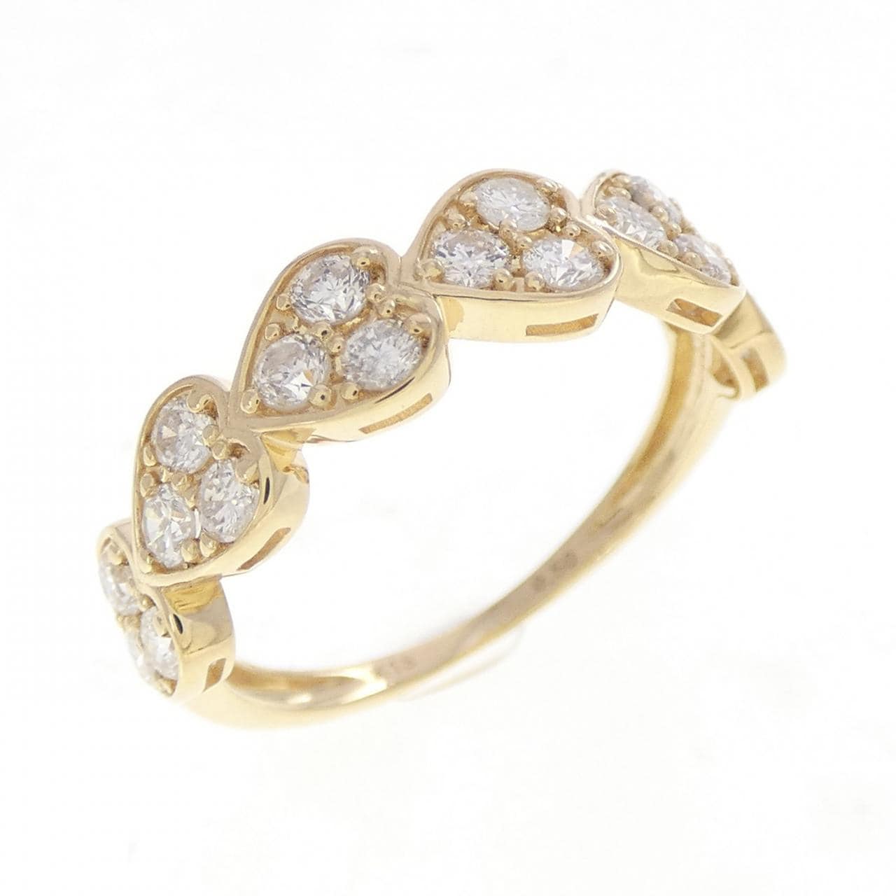 K18YG ハート ダイヤモンド リング 0.50CT