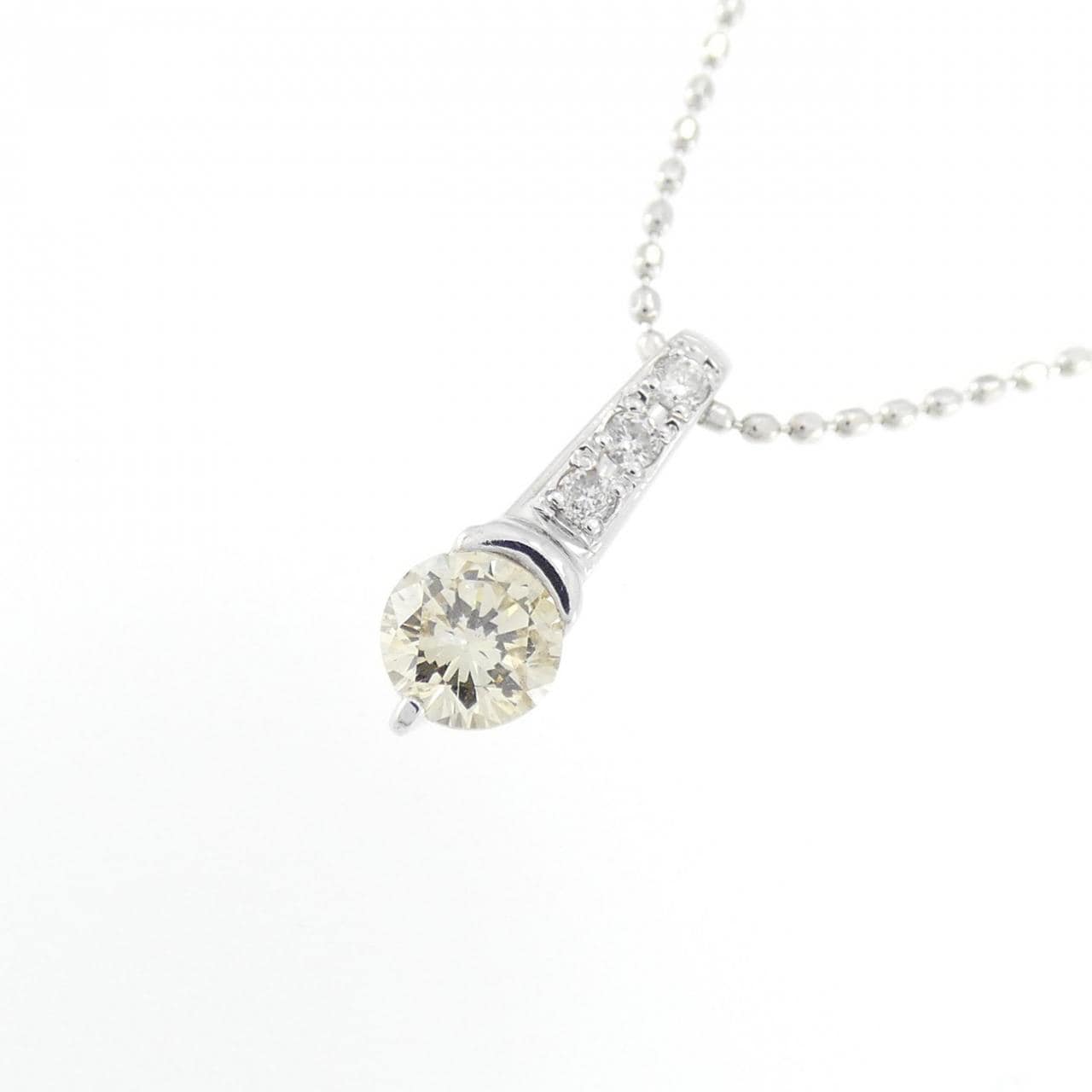 K18WG ダイヤモンド ネックレス 0.30CT
