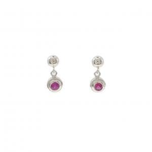 PT900 ルビー ピアス 0.32CT