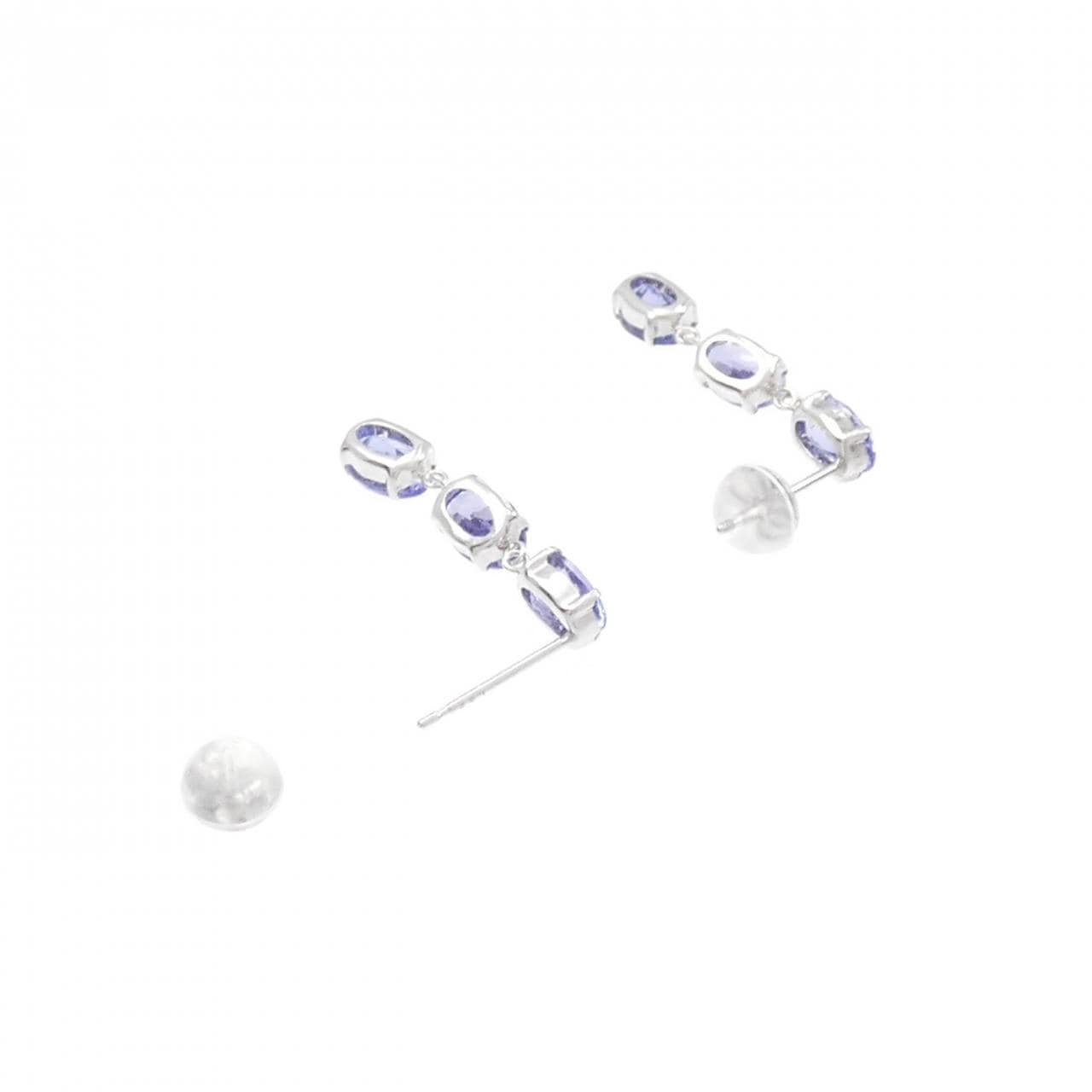K18WG坦桑石耳環 2.70CT