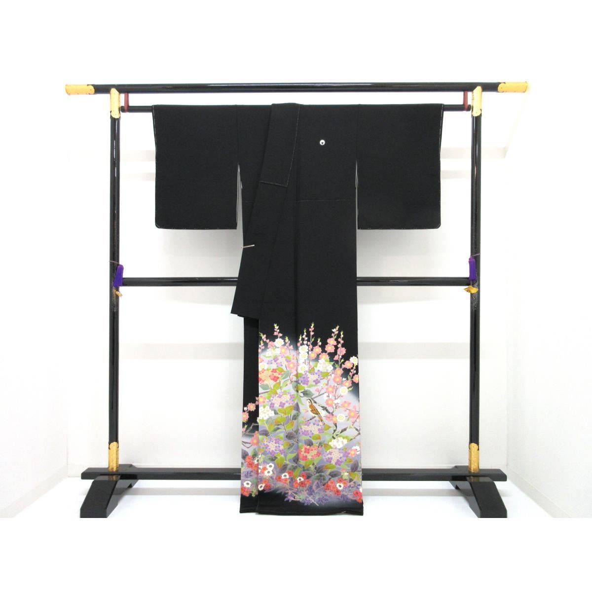 【未使用品】黒留袖　口野春峰　下り藤【本加賀友禅】