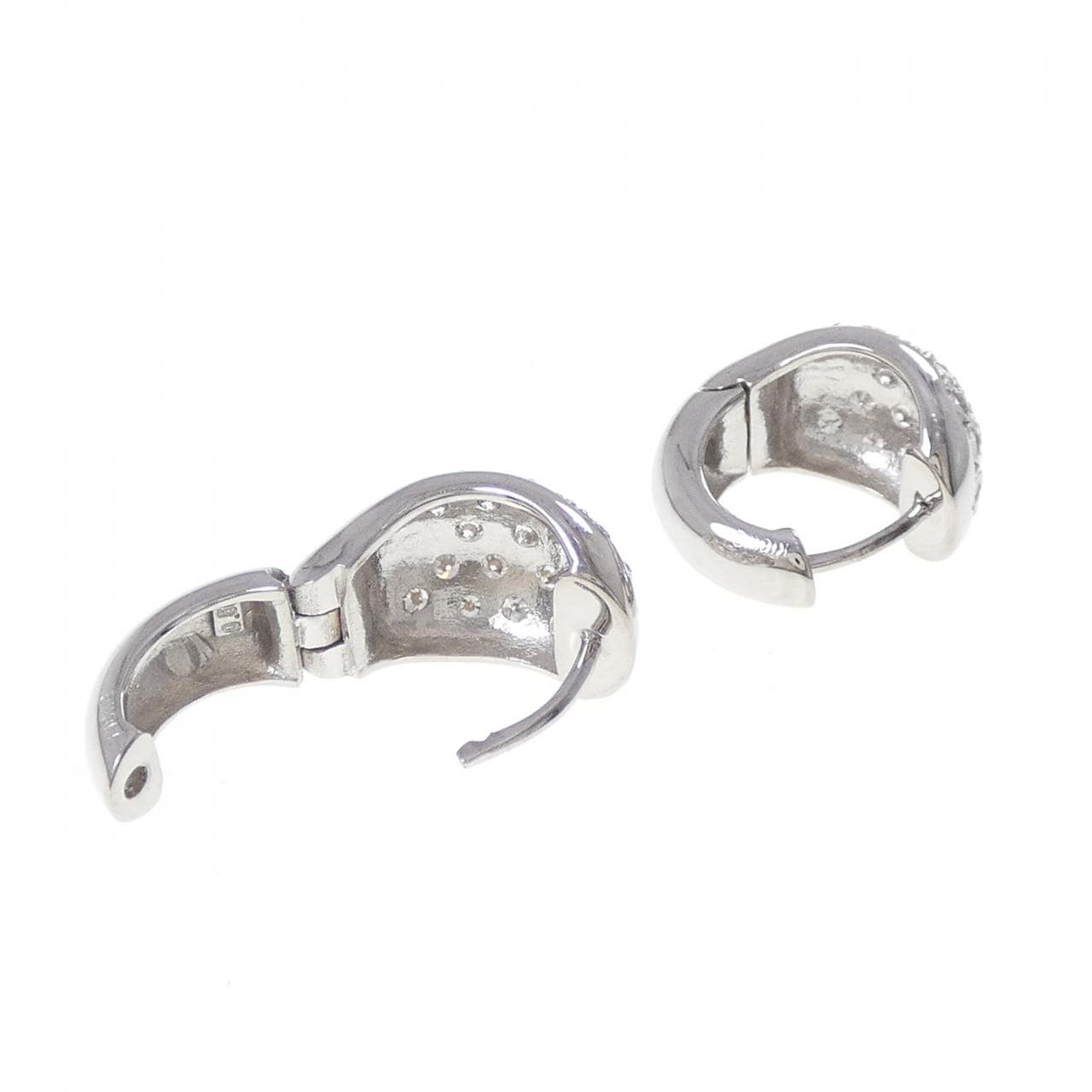 K18WG ダイヤモンド ピアス 1.00CT