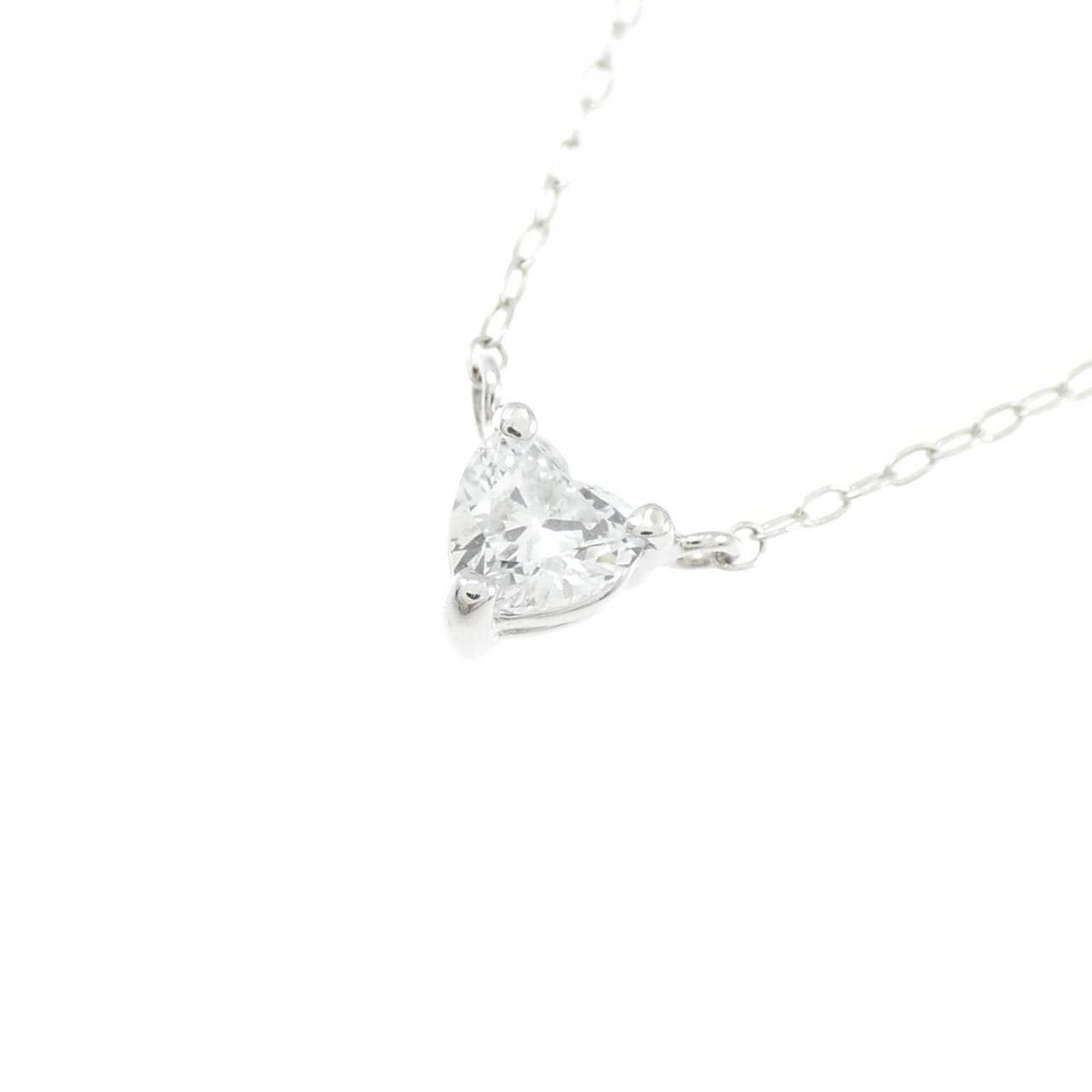 K18WG ハート ダイヤモンド ネックレス 0.24CT