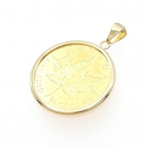 K18YG(枠) コイン ペンダント