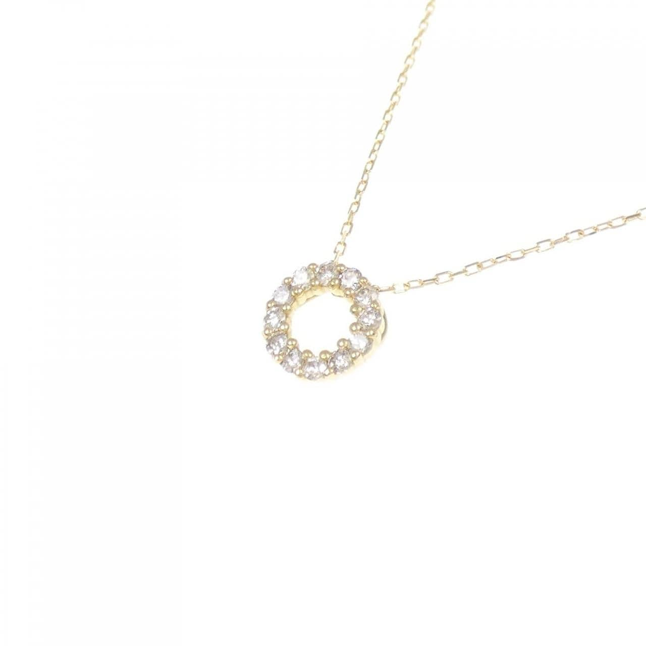 [BRAND NEW] K18YG Diamond necklace 0.10CT