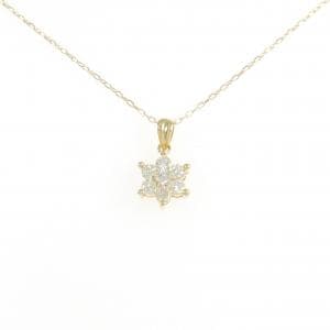 K18YG フラワー ダイヤモンド ネックレス 0.50CT