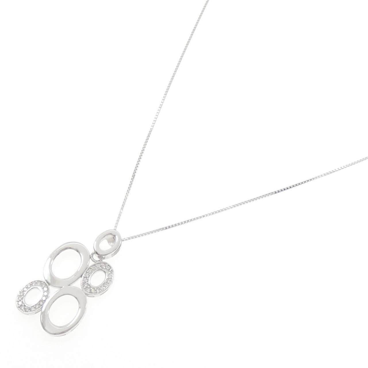 K18WG ダイヤモンド ネックレス 0.20CT