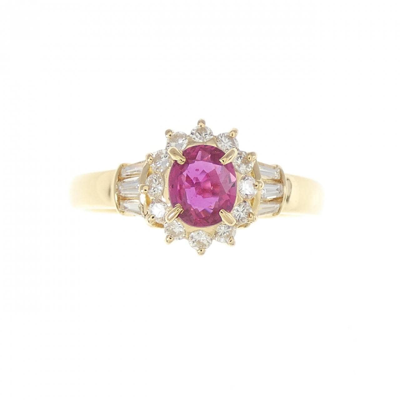 K18YG ruby ring 0.43CT