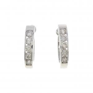 K18WG フープダイヤモンド ピアス 0.50CT
