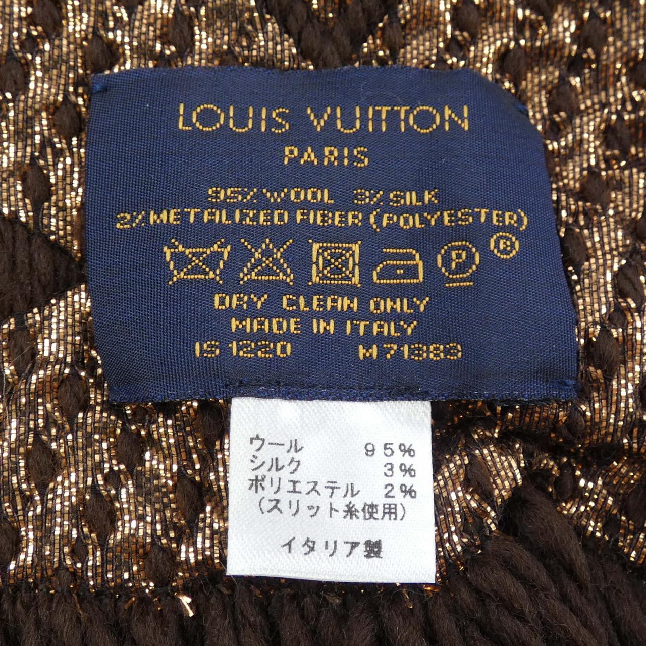 ルイヴィトン LOUIS VUITTON エシャルプ ロゴマニア シャイン M71383 MUFFLER