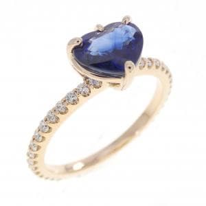 K18PG ハート サファイヤ リング 1.20CT
