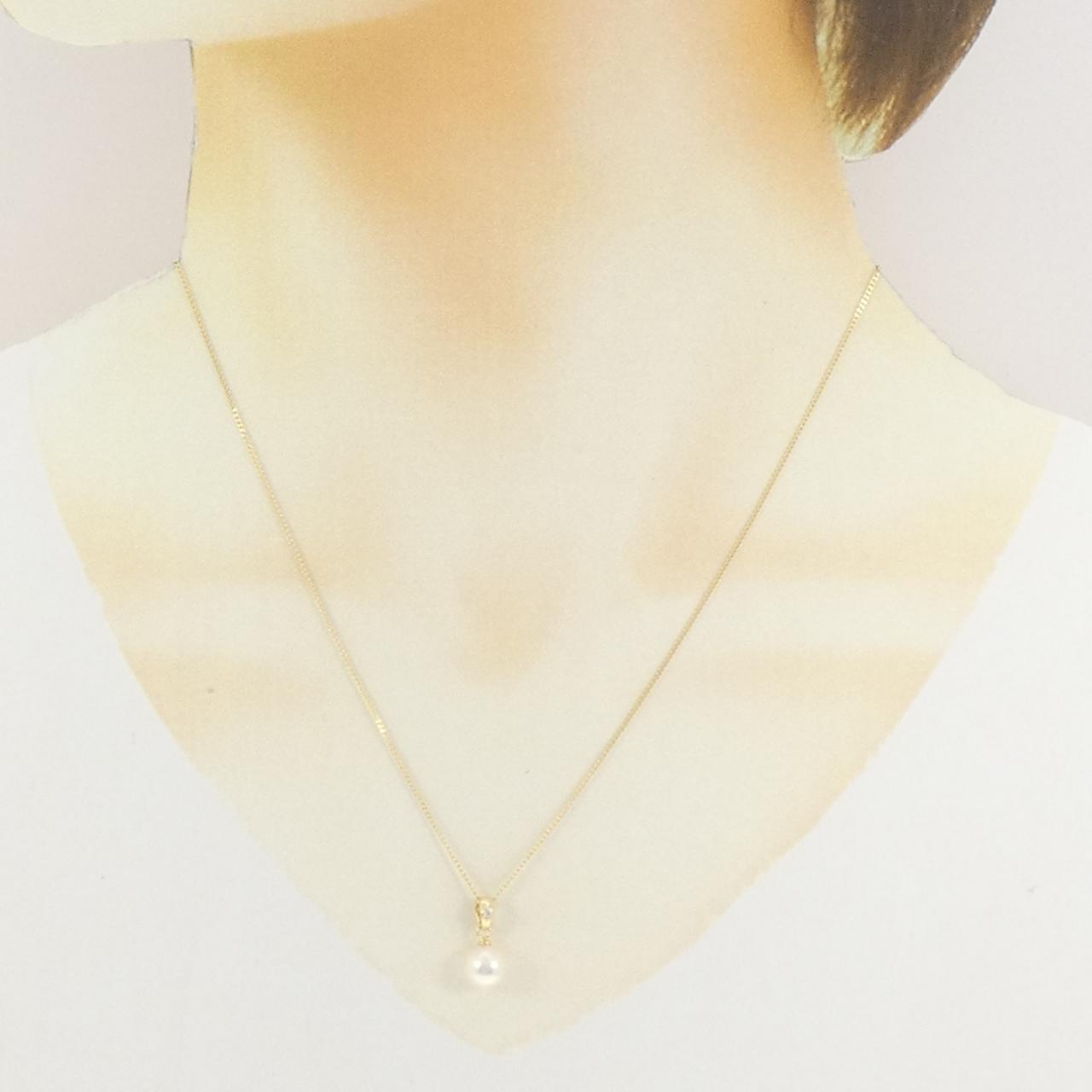 K18YG アコヤパール ネックレス 6.8mm