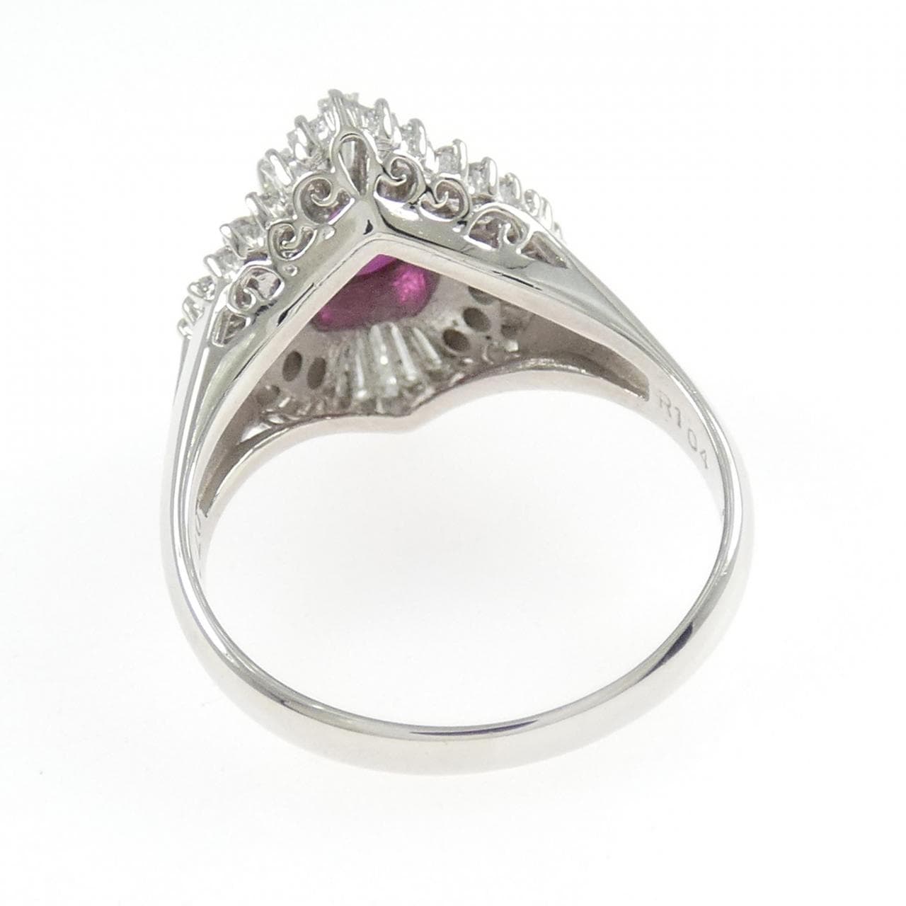 PT900 ルビー リング 1.04CT